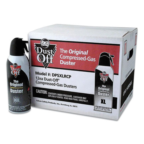 Disposable Compressed Gas Duster, 10 oz Can, 12/Pack