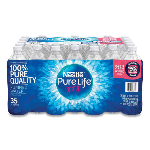 Pure Life Purified Water, 16.9 Oz Bottle, 35 Bottles/carton