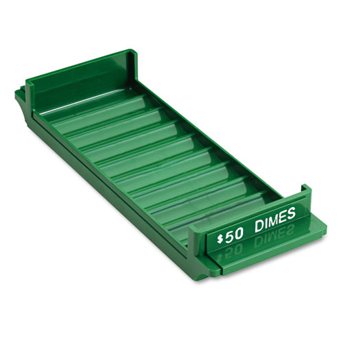 Porta-Count System Rolled Coin Plastic Storage Tray, Green