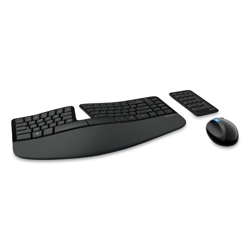 Sculpt Ergonomic Desktop Wireless Keyboard and Mouse Combo, 2.4 GHz Frequency, Black