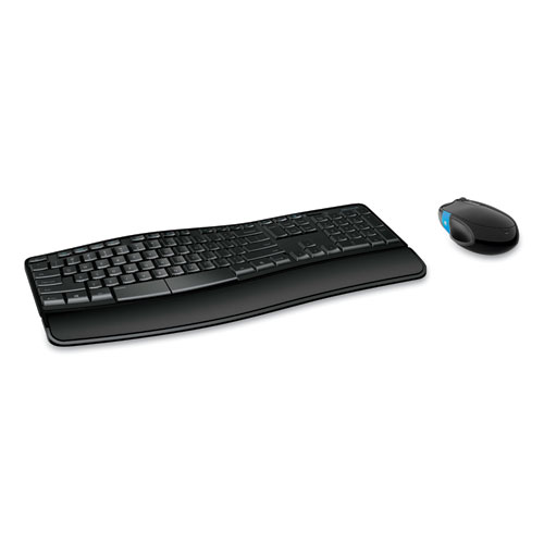 Microsoft® Sculpt Comfort Desktop Wireless Keyboard and Mouse Combo, 2.4 GHz Frequency, Black