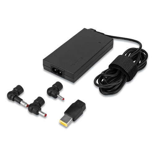 Ultra-Slim Laptop Charger for Various Devices, 65 W, Black
