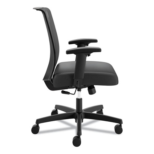 Image of Hon® Convergence Mid-Back Task Chair, Swivel-Tilt, Supports Up To 275 Lb, 15.75" To 20.13" Seat Height, Black