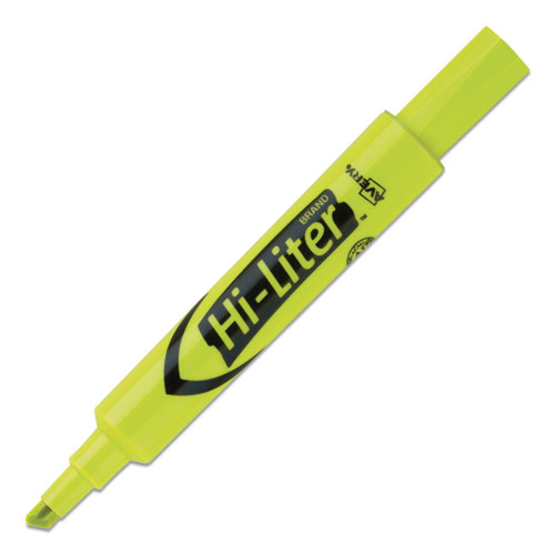 Image of Avery® Hi-Liter Desk-Style Highlighter Value Pack, Fluorescent Yellow Ink, Chisel Tip, Yellow/Black Barrel, 36/Box