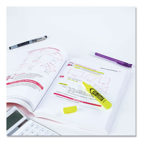 Image of HI-LITER Desk-Style Highlighter Value Pack, Fluorescent Yellow Ink, Chisel Tip, Yellow/Black Barrel, 36/Box