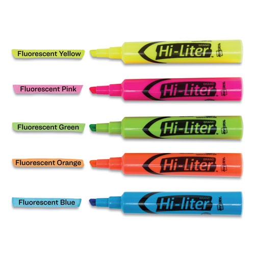 Image of Avery® Hi-Liter Desk-Style Highlighters, Assorted Ink Colors, Chisel Tip, Assorted Barrel Colors, Dozen
