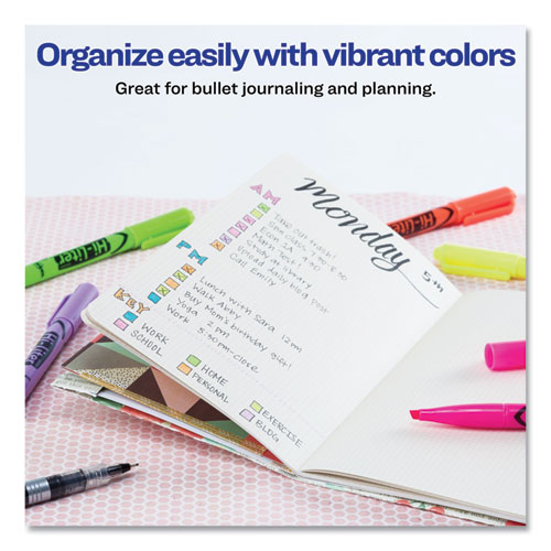 Image of HI-LITER Pen-Style Highlighters, Assorted Ink Colors, Chisel Tip, Assorted Barrel Colors, 6/Set