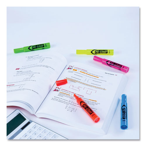 Image of HI-LITER Desk-Style Highlighters, Assorted Ink Colors, Chisel Tip, Assorted Barrel Colors, Dozen
