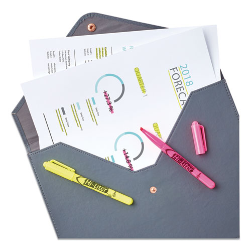 Image of HI-LITER Pen-Style Highlighter Value Pack, Assorted Ink Colors, Chisel Tip, Assorted Barrel Colors, 24/Pack