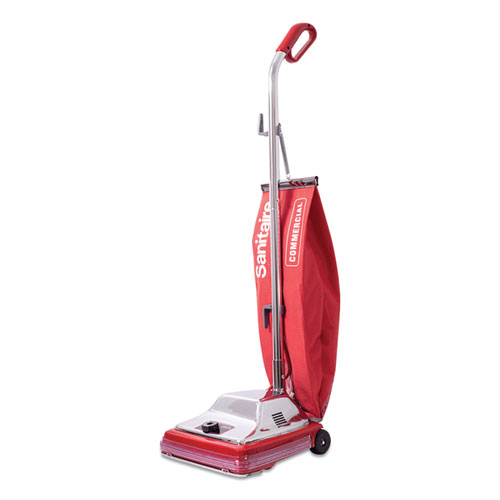 TRADITION Upright Vacuum with Shake-Out Bag, 17.5 lb, Red