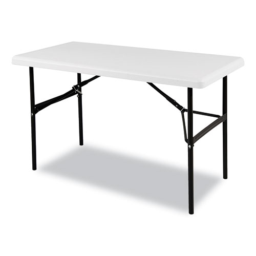 Image of Iceberg Indestructable Classic Folding Table, Rectangular Top, 300 Lb Capacity, 48W X 24D X 29H, Platinum