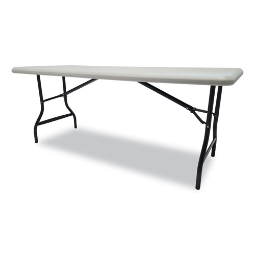 IndestrucTable Industrial Folding Table, Rectangular, 72" x 30" x 29", Platinum