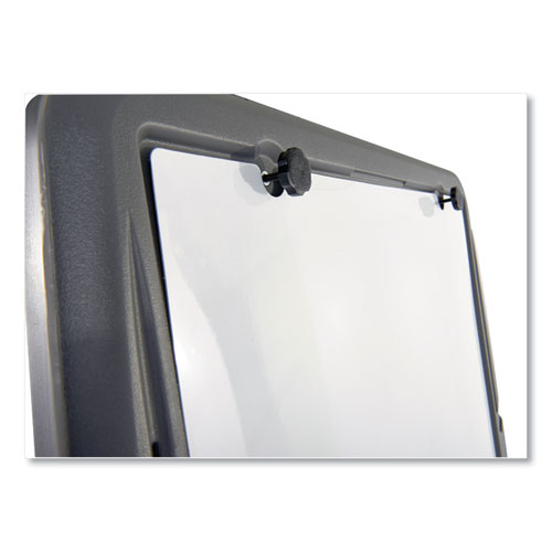 Presentation Flipchart Easel With Dry Erase Surface, Resin, 33w x 28d x 73h, Charcoal