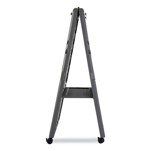 Presentation Flipchart Easel With Dry Erase Surface, Resin, 33w x 28d x 73h, Charcoal