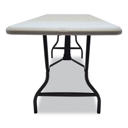 Image of Iceberg Indestructable Industrial Folding Table, Rectangular Top, 2,000 Lb Capacity, 72W X 30D X 29H, Platinum