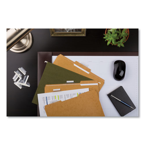 Image of Avery® Insertable Index Tabs With Printable Inserts, 1/5-Cut, Clear, 2" Wide, 25/Pack