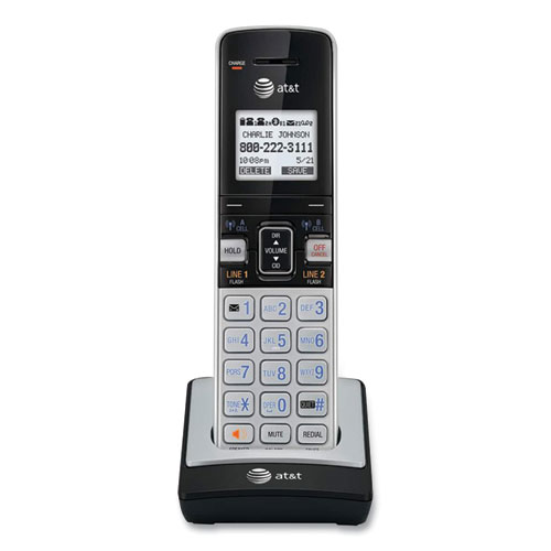 At&T® Tl86003 Cordless Telephone Handset For The Tl86103 System, Silver/Black