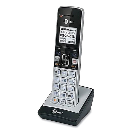 Image of At&T® Tl86003 Cordless Telephone Handset For The Tl86103 System, Silver/Black