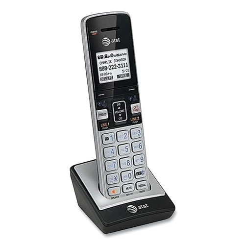 Image of At&T® Tl86003 Cordless Telephone Handset For The Tl86103 System, Silver/Black