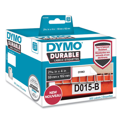 Image of Dymo® Lw Durable Multi-Purpose Labels, 2.31" X 4", White, 300 Labels/Roll