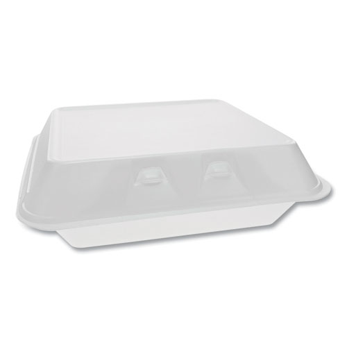 SMARTLOCK FOAM HINGED CONTAINERS, X-LARGE, 9.5 X 10.5 X 3.25, 1-COMPARTMENT, WHITE, 250/CARTON