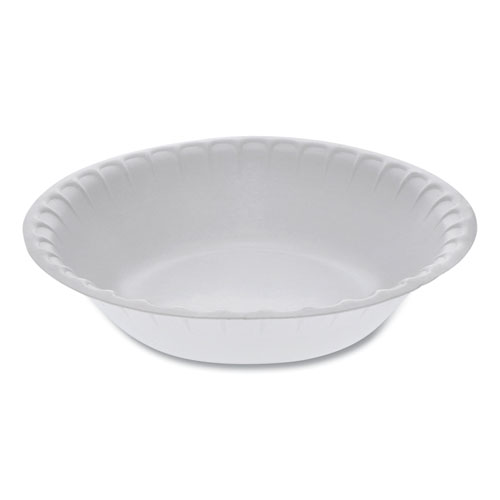 Placesetter Satin Non-Laminated Foam Dinnerware, Bowl, 30 oz, 5" dia, White, 450/Carton