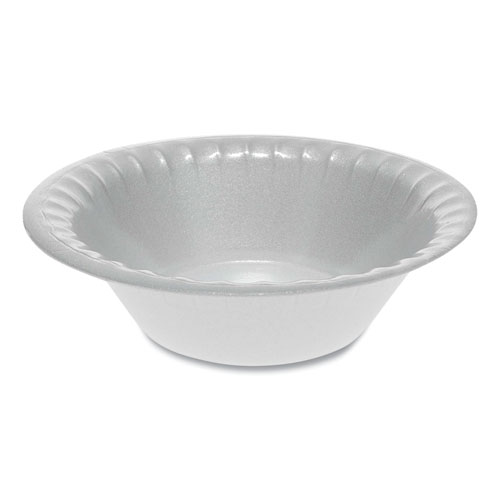 Placesetter Deluxe Laminated Foam Dinnerware, Bowl, 12 oz, 6" dia, White, 1,000/Carton