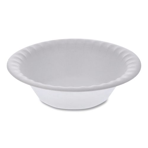Placesetter Satin Non-Laminated Foam Dinnerware, Bowl, 12 oz, 6 in dia, White, 1,000/Carton