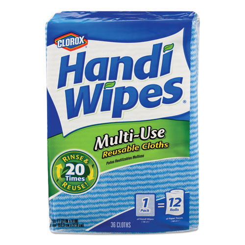 Handi Wipes, 21 x 11, Blue, 36 Wipes/Pack, 4 Packs/Carton