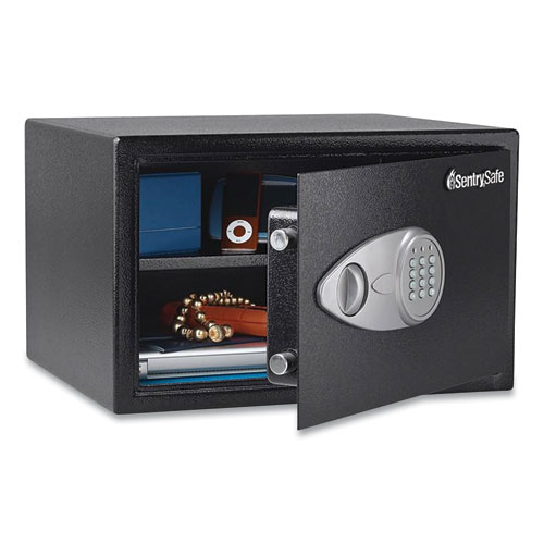 Electronic Lock Safe with Keypad, 1.18 cu ft, 16.9 x 14.6 x 10.6, Black