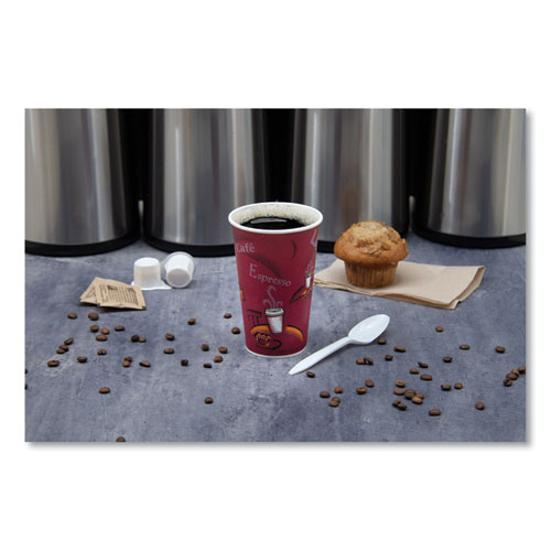 Image of Solo® Single-Sided Poly Paper Hot Cups, 20 Oz, Bistro Design, 600/Carton