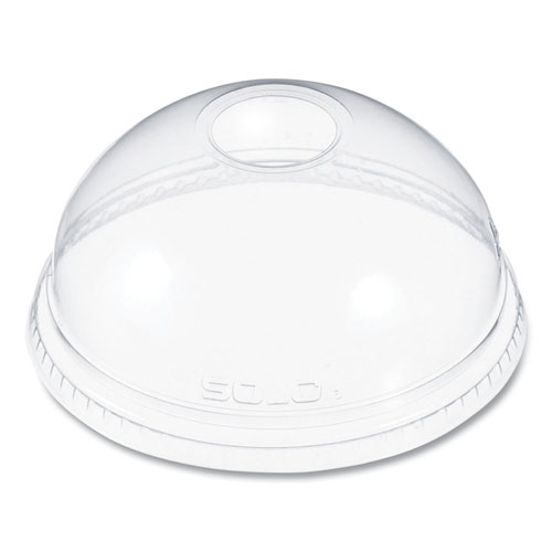 Image of Dart® Ultra Clear Dome Cold Cup Lids, Fits 16 Oz To 24 Oz Cups, Pet, Clear, 100/Pack