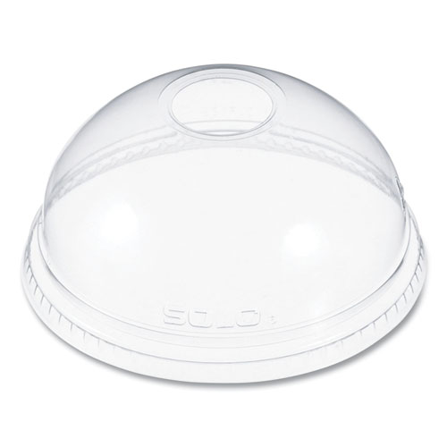 Image of Ultra Clear Dome Cold Cup Lids, Fits 16 oz to 24 oz Cups, PET, Clear, 1,000/Carton
