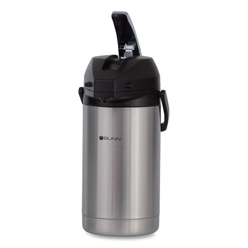 Image of Bunn® 3 Liter Lever Action Airpot, Stainless Steel/Black