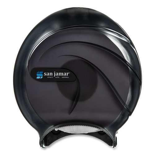 Image of Single 9" Jumbo Tissue Dispenser, Oceans, 10.25 x 5.63 x 12, Transparent Black Pearl
