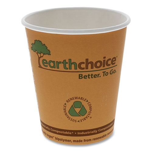 EARTHCHOICE HOT CUPS, 8 OZ, ORANGE, 1,000/CARTON