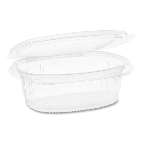 EarthChoice PET Hinged Lid Deli Container, 16 oz, 4.92 x 5.87 x 2.48, Clear, 200/Carton