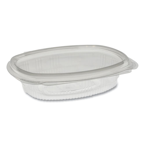EarthChoice PET Hinged Lid Deli Container, 8 oz, 4.92 x 5.87 x 1.32, Clear, 200/Carton