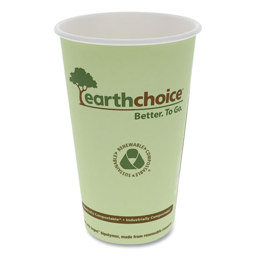 EARTHCHOICE HOT CUPS, 16 OZ, GREEN, 1,000/CARTON