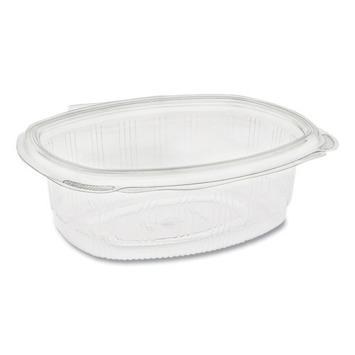 EarthChoice Recycled PET Hinged Container, 24 oz, 7.38 x 5.88 x 2.38, Clear, 280/Carton