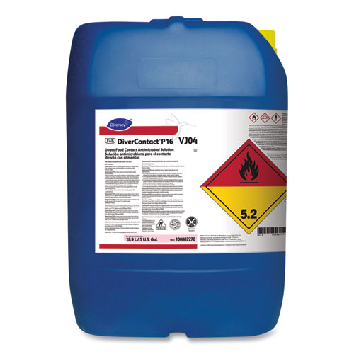 DIVERCONTACT P16 DIRECT FOOD CONTACT ANTIMICROBIAL SOLUTION, 5 GAL PAIL