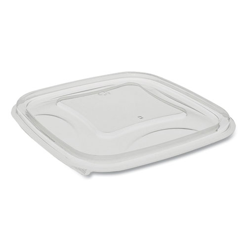 EarthChoice Square Recycled Bowl Flat Lid, 5.5 x 5.5 x 0.75, Clear, 504/Carton