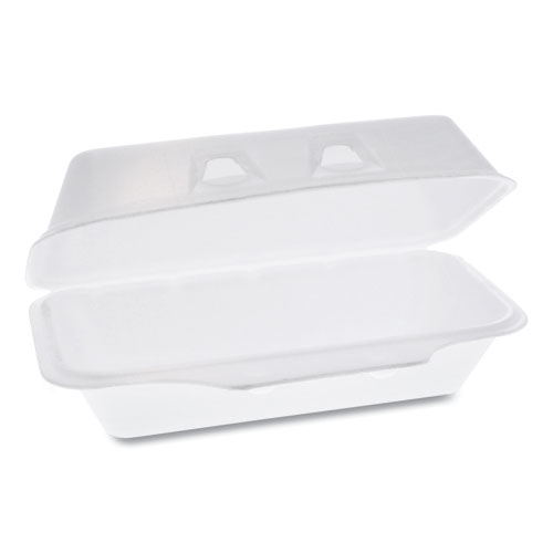 SmartLock Foam Hinged Containers, Medium, 8.75 x 4.5 x 3.13, White, 440/Carton