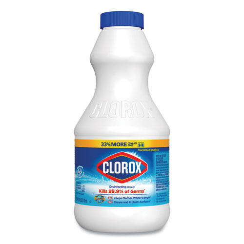 Image of Clorox® Regular Bleach With Cloromax Technology, 24 Oz Bottle, 12/Carton