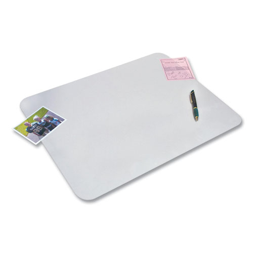 Image of Artistic® Krystalview Desk Pad With Antimicrobial Protection, 17 X 12, Frosted Finish, Clear
