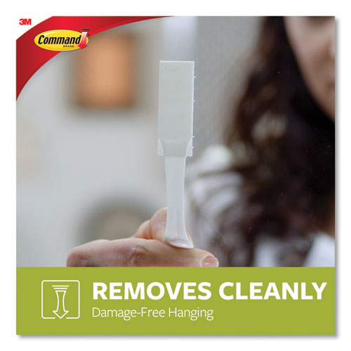 Image of Command™ Picture Hanging Strips, Large, Removable, Holds Up To 4 Lbs Per Pair, 0.75 X 3.65, White, 12 Pairs/Pack