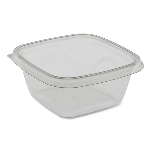 EarthChoice Square Recycled Bowl, 16 oz, 5 x 5 x 1.75, Clear, 504/Carton
