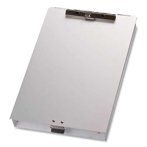 Aluminum Storage Clipboard, Holds 8.5 x 12 Sheets, Silver