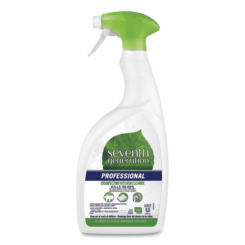 Seventh Generation® Professional Disinfecting Kitchen Cleaner, Lemongrass Citrus, 1 gal Bottle