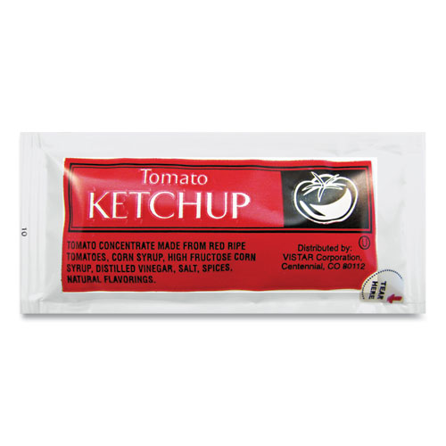 Image of Vistar Condiment Packets, Ketchup, 0.25 Oz Packet, 200/Carton